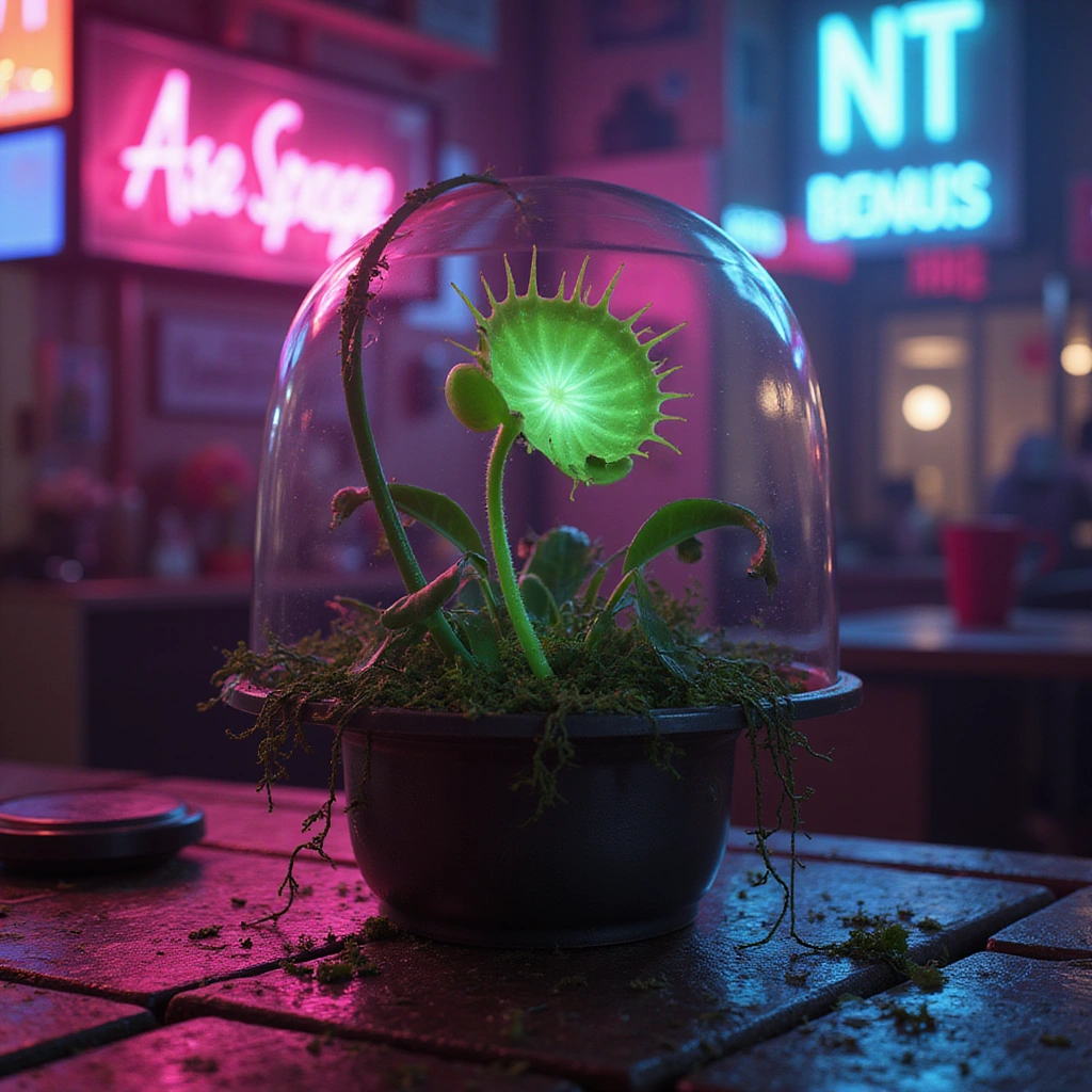 Style: Cyberpunk neon style