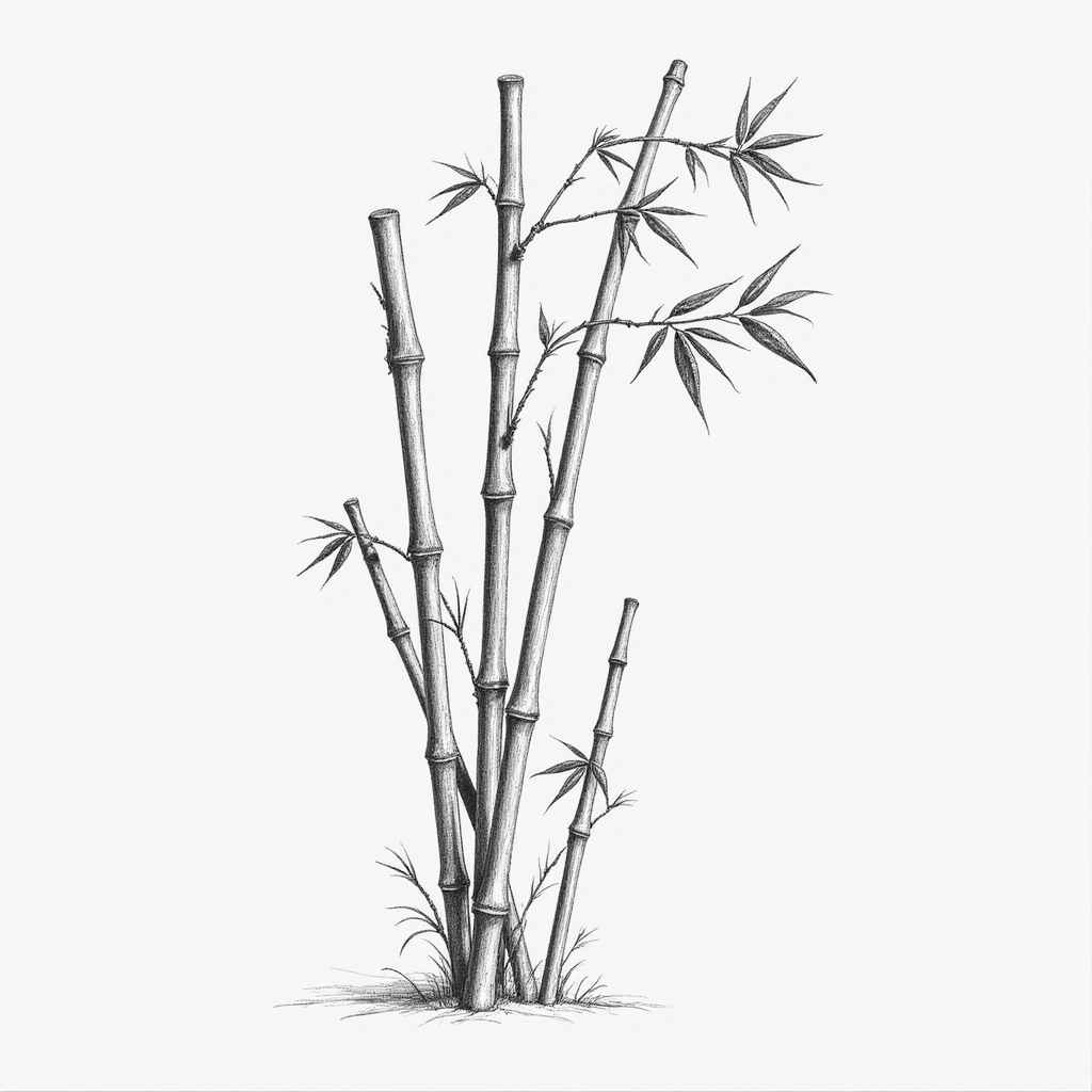 Style: Minimalist black and white sketch