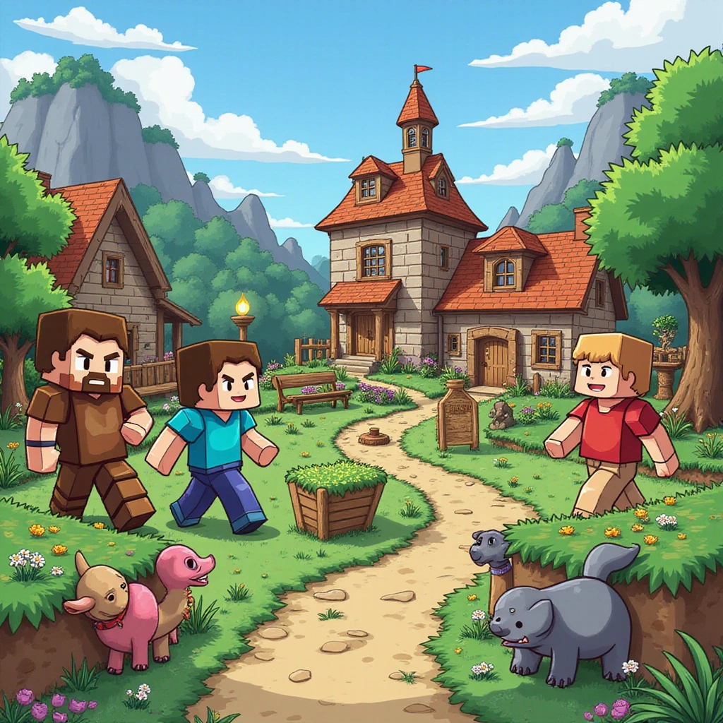 Style: Stylized cartoon art