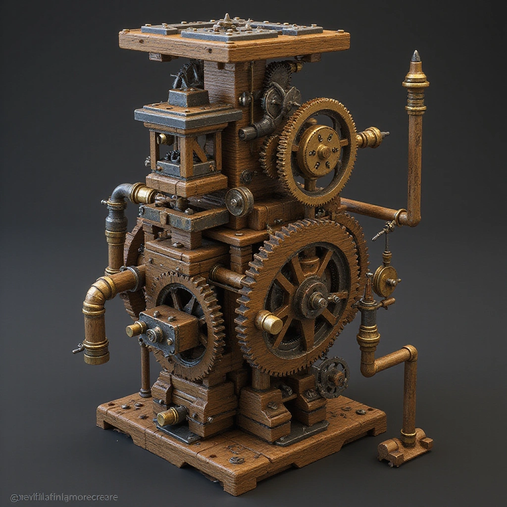 Style: Steampunk machinery details