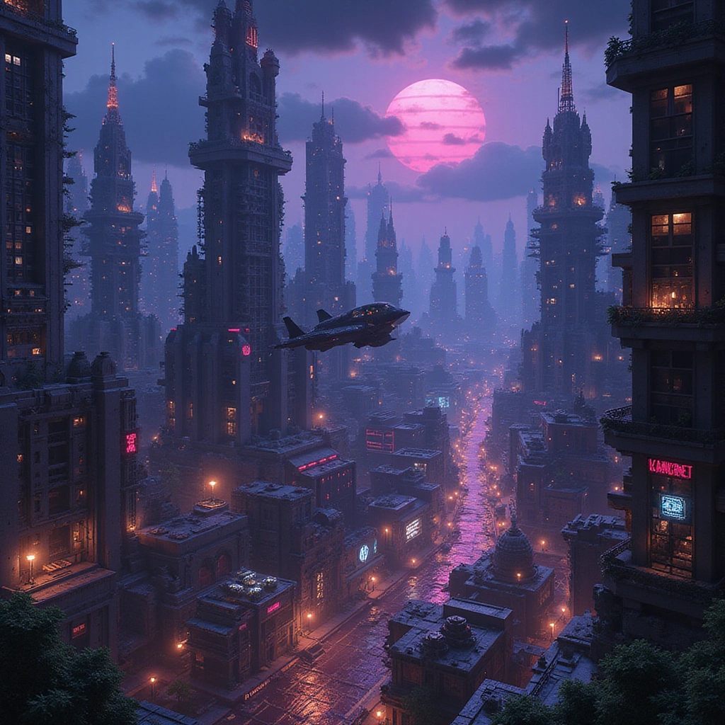 Style: Cyberpunk futuristic design