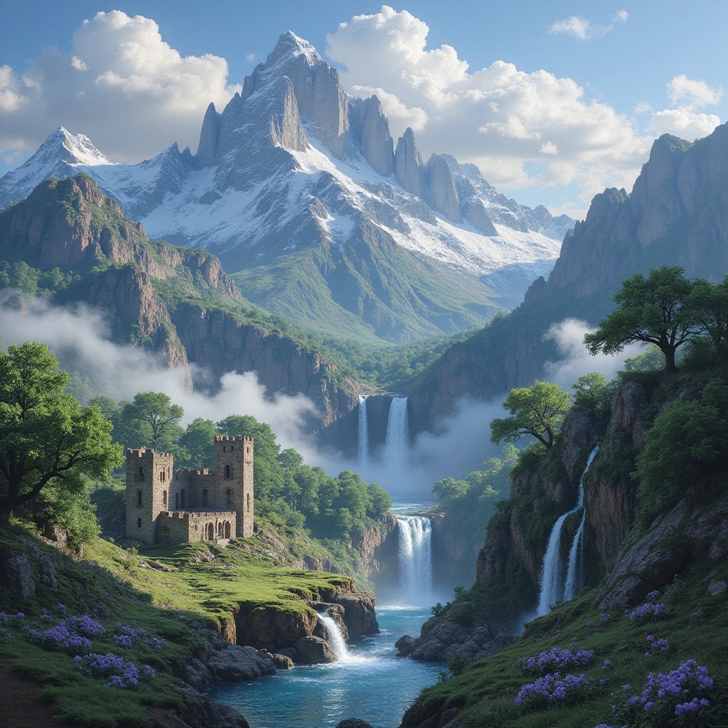 Style: Fantasy landscape painting