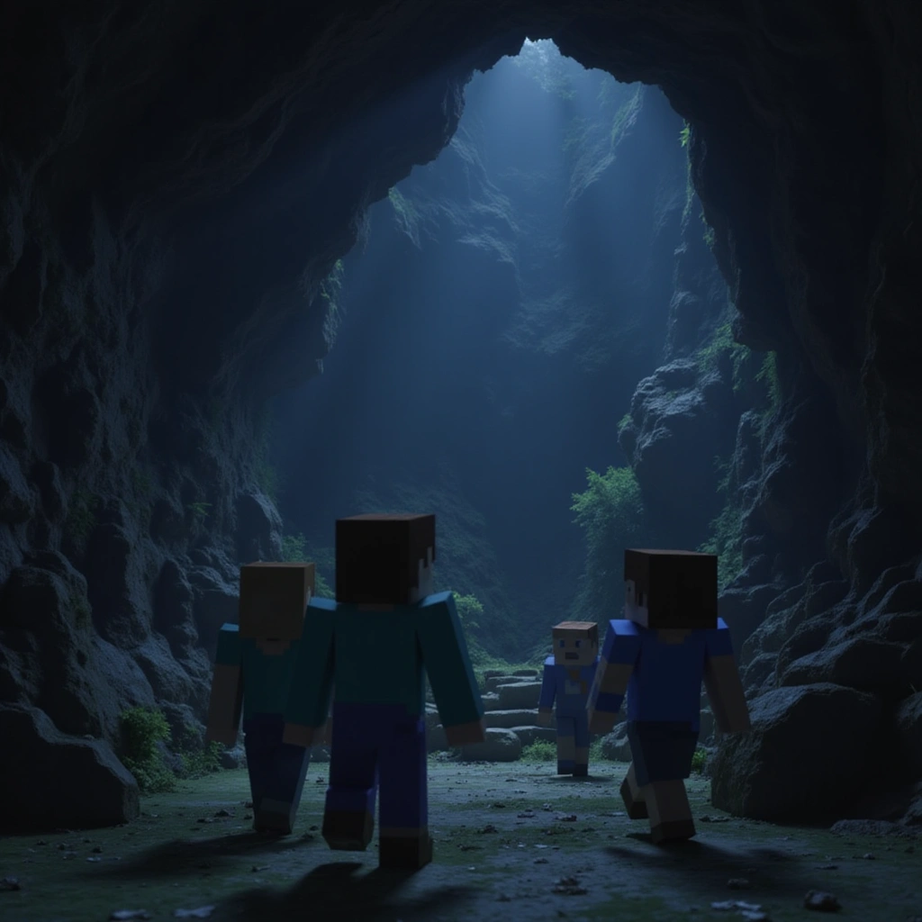 Style: Animated film Minecraft