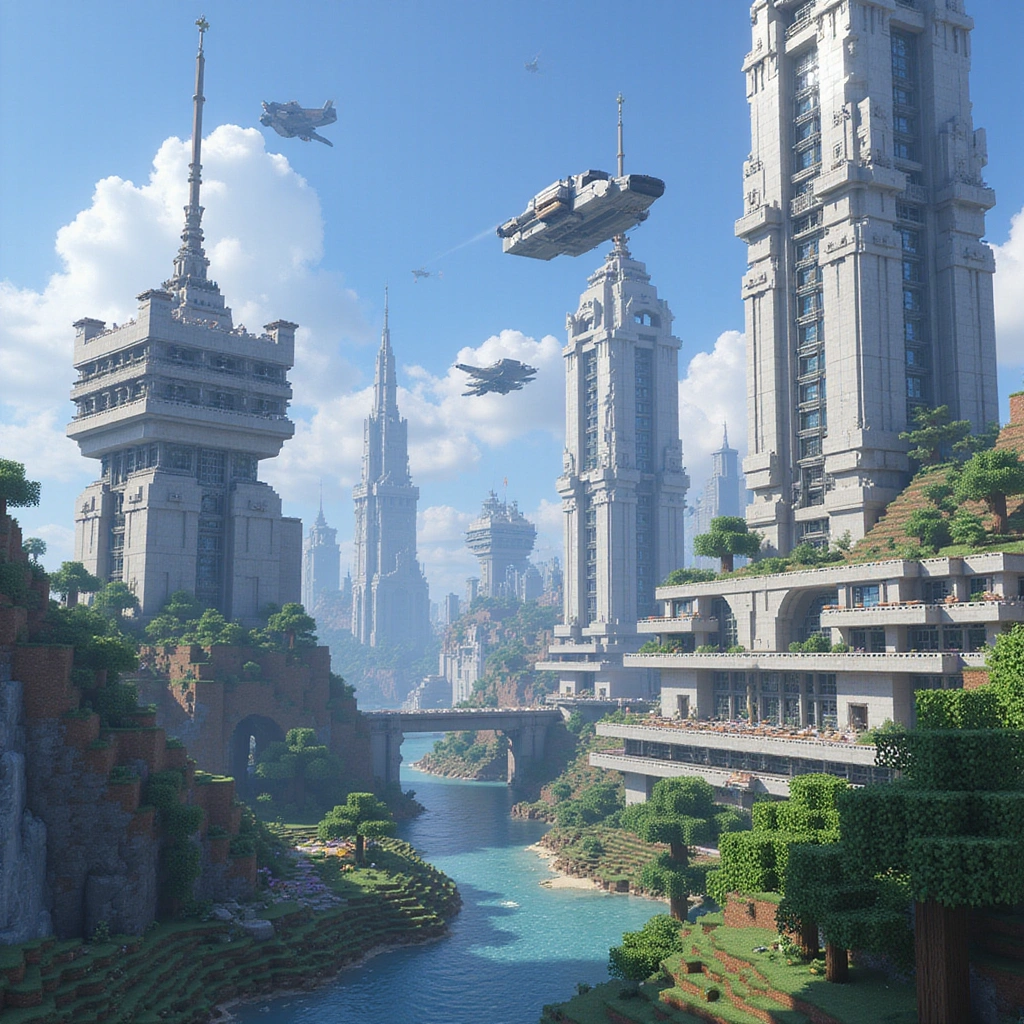 Style: Concept art Minecraft