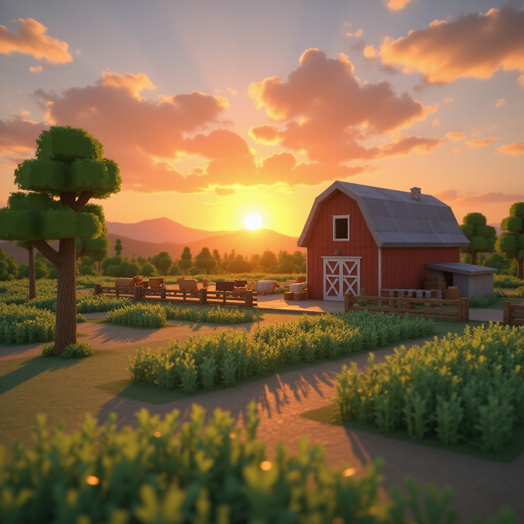 Style: Low Poly Minecraft